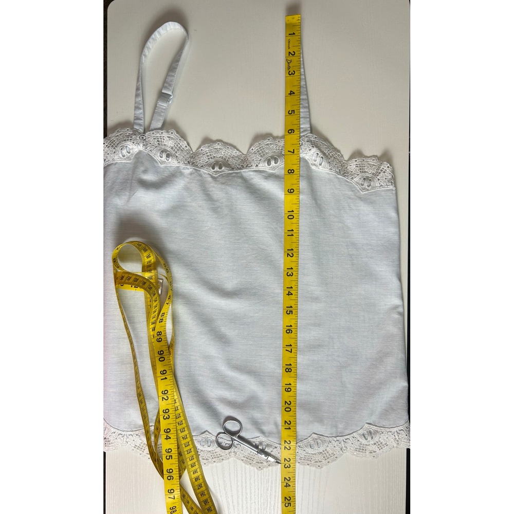Country Road Light Blue Lace Trim Camisole Top Adjustable Straps Size Small - Picture 6 of 8